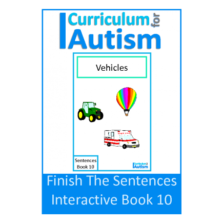 Finish The Sentences Interactive Book- Transportation